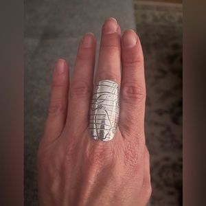 Modernist Sterling Silver Ring // Size 6